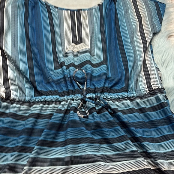 Prana Lindy Striped Blue Shift Dress sz S - Picture 5 of 9